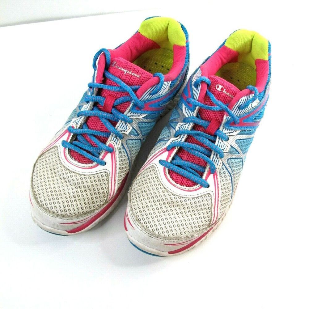 Women's Size 8 Champion Athletic/Running/Casual Shoes Teal/Pink/White - EUC